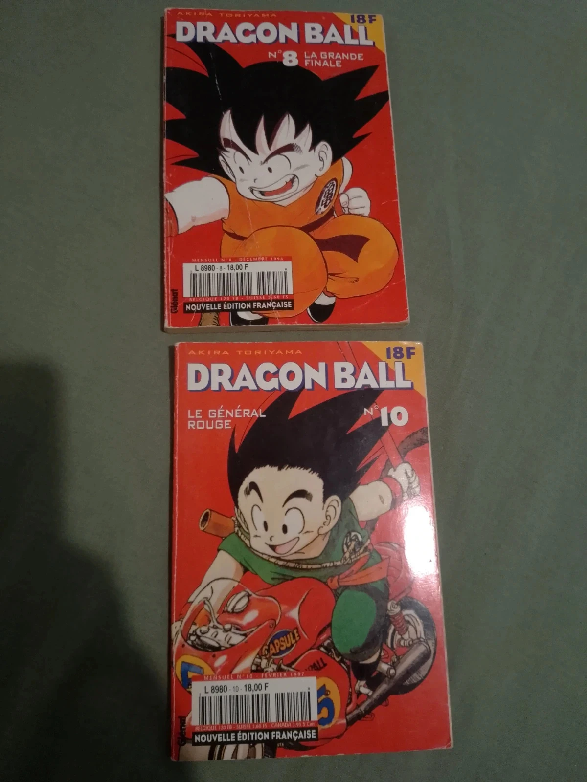 Dragon ball couverture rouge le 8 + 18